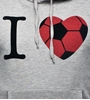 Immagine di COPA Football - Felpa con Cappuccio I Love Football - Grigio