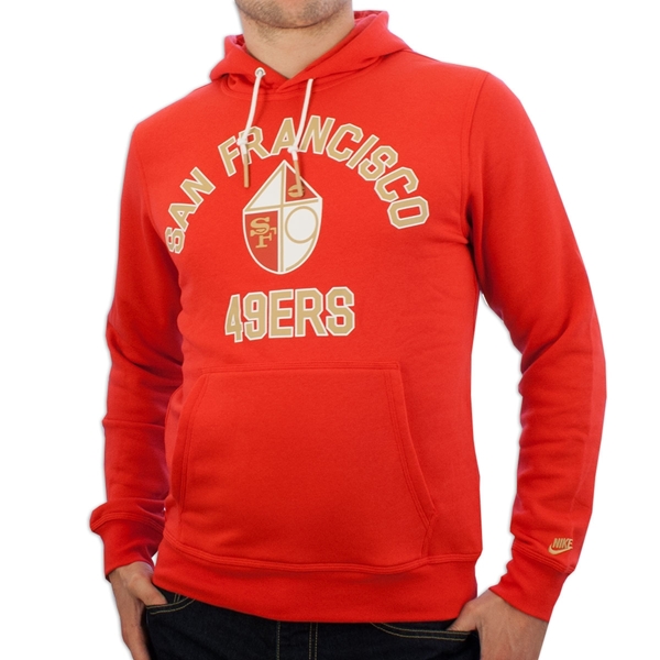 Immagine di Nike Sportswear - San Francisco 49ers Rewind Hoodie - University Red/ Club Gold