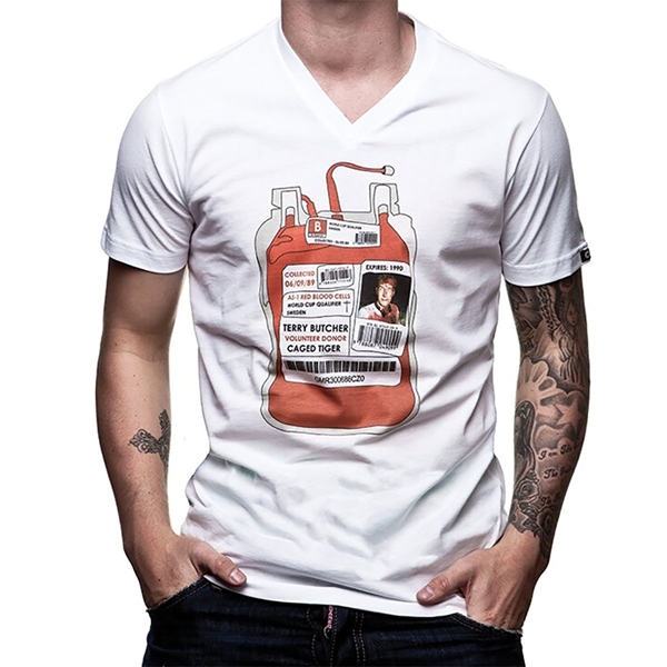 Immagine di COPA Football - Butcher Blood Bag V-Neck T-Shirt - Bianco