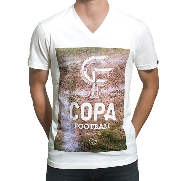 Immagine di COPA Football - Studs V-Collo T-Shirt - Bianco