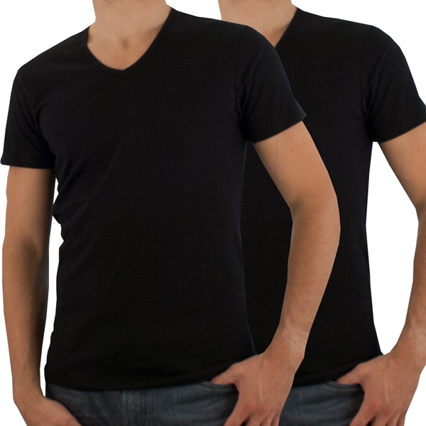 Immagine di Puma - Basic 2P V-Neck T-Shirt - Black