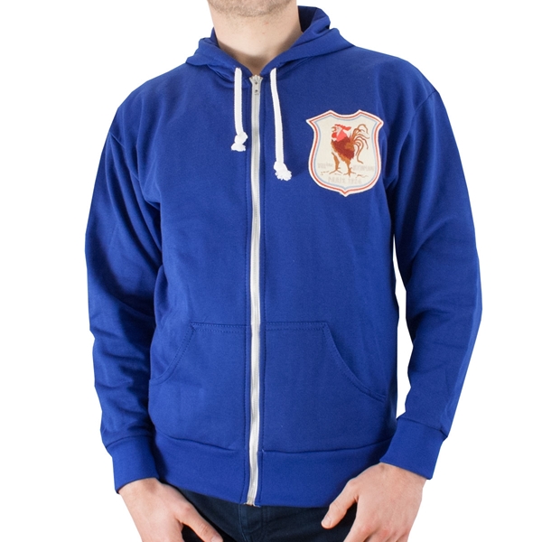 Immagine di TOFFS - France 1924 Retro Rugby Felpa con Cappuccio - Blu