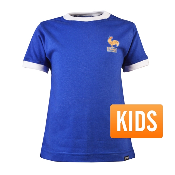 Immagine di TOFFS - T-Shirt Francia Retro Ringer bambini - Blu