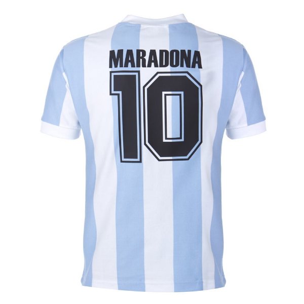 Immagine di Argentina Retro Football Shirt WC 1986 + Maradona 10