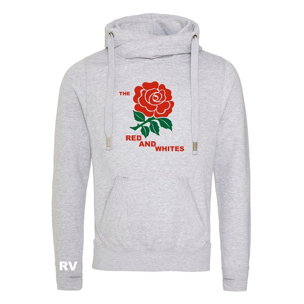 Immagine di Rugby Vintage - Inghilterra Retro Rugby Felpa con Cappuccio  - Grigio