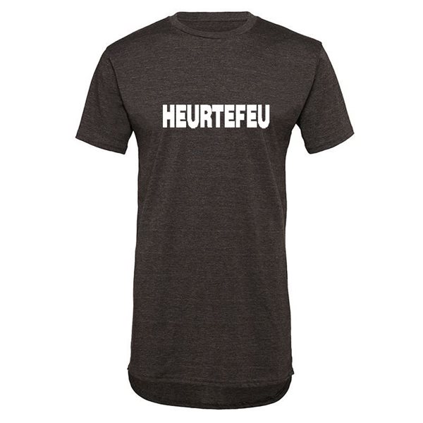 Immagine di Heurtefeu - Brand Name Long Shaped T-Shirt - Grigio