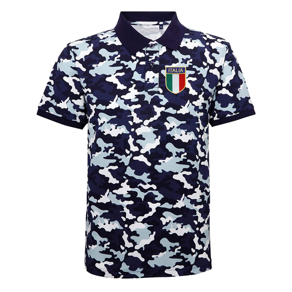 Immagine di Rugby Vintage -Italia Polo - Camo Blu