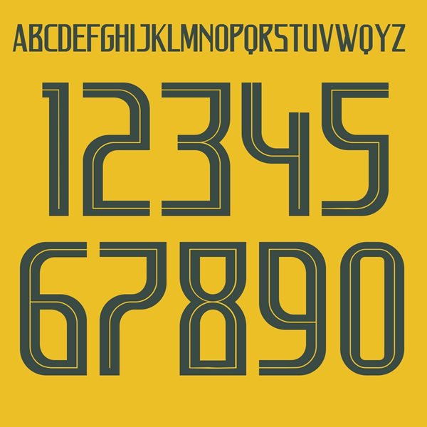 Immagine di Brasile Coppa del Mondo 2018 Lettere e Numeri (Home)