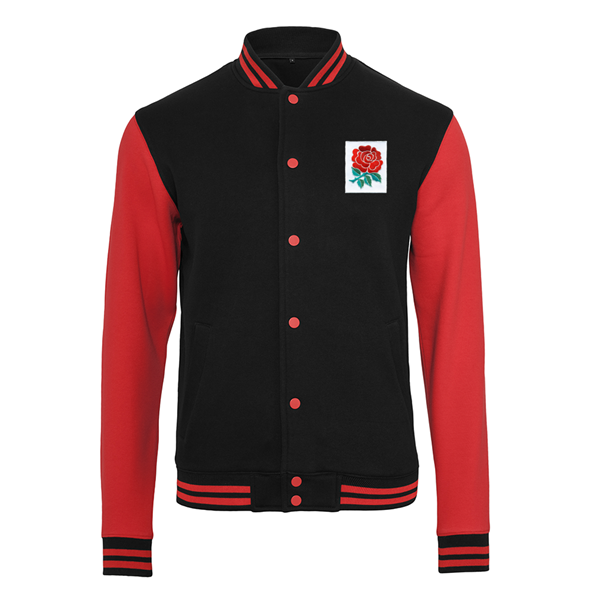 Immagine di Rugby Vintage - Sweat College Jacket Inghilterra - Nero/ Rosso