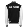 Immagine di Rugby Vintage - Sweat College Jacket Nuova Zelanda - Nero/ Bianco