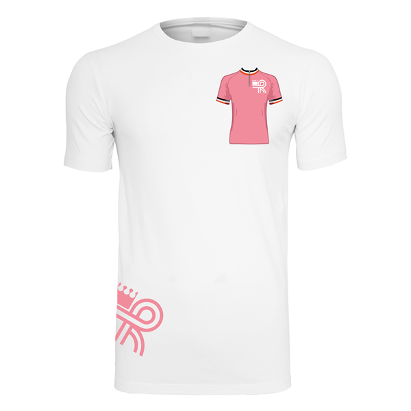 Immagine di Heurtefeu - Pink Jersey Fitted Stretch T-Shirt - Bianco
