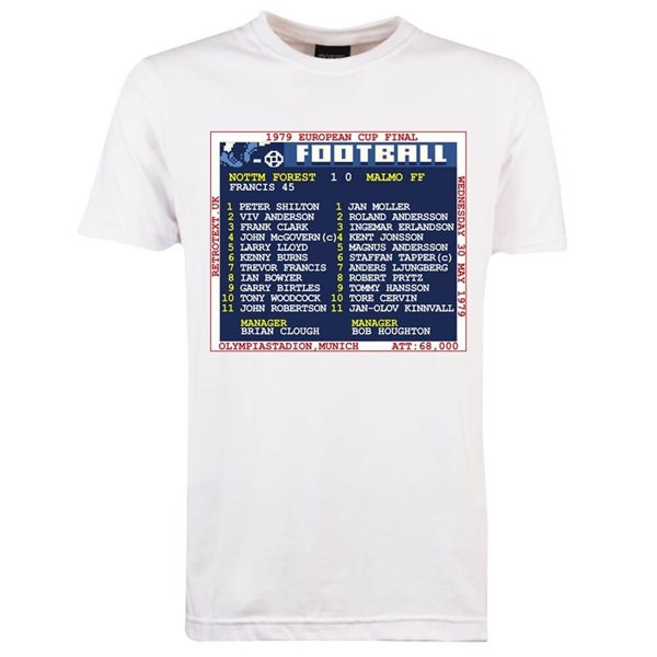 Immagine di TOFFS - T-Shirt European Cup Final 1979 (Nottingham Forest) Retrotext - Bianco