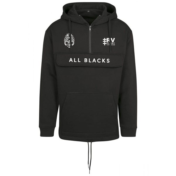 Immagine di Rugby Vintage -  Felpa Con Cappuccio All Blacks - Nero