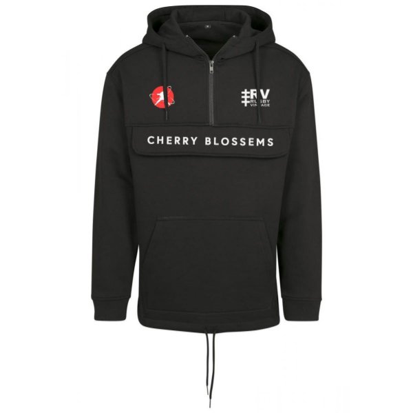 Immagine di Rugby Vintage - Giaponne Cherry Blossems Anorak Hoodie - Nero