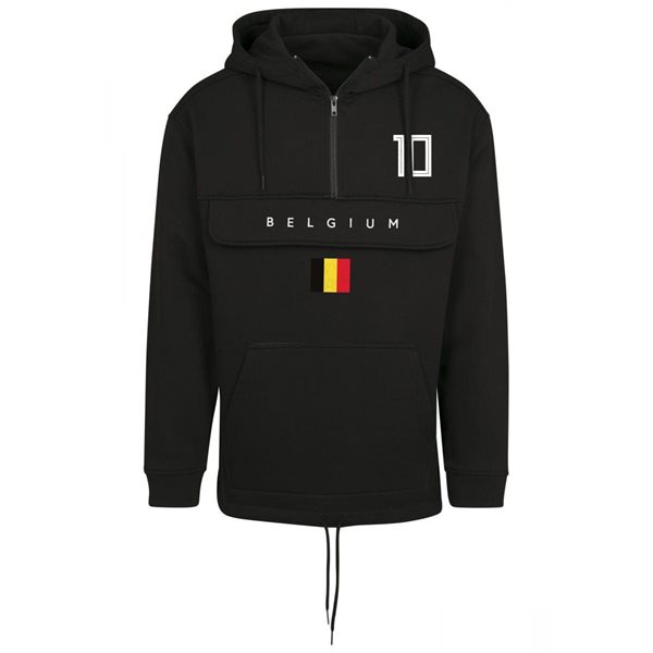 FC Eleven - Belgium Flag Anorak Hoodie - Black