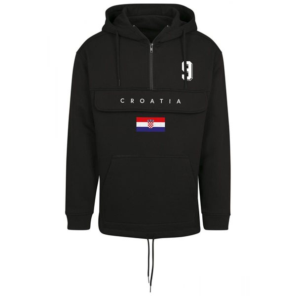 FC Eleven - Croatia Flag Anorak Hoodie - Black