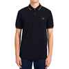 Fred Perry - Twin Tipped Polo - Navy/ Dark Caramel