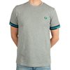 Fred Perry - Abstract Cuff Pique T-Shirt - Steel Marl