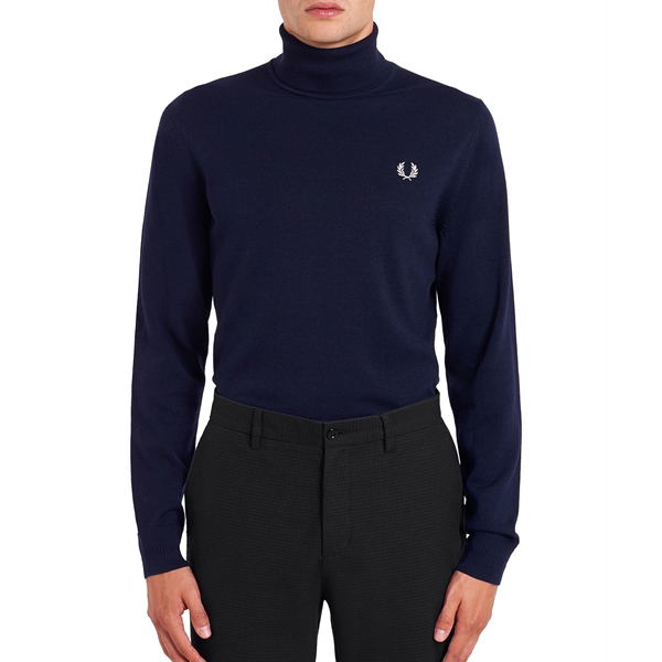 Fred Perry - Roll Neck Jumper - Navy