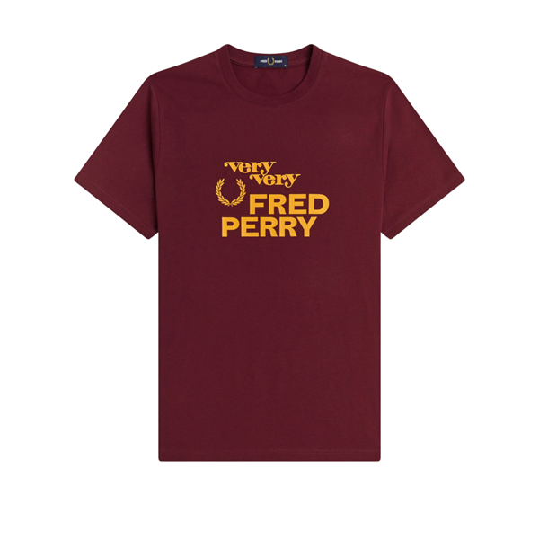 Fred Perry - Printed T-Shirt - Aubergine