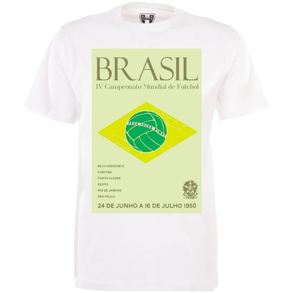Immagine di TOFFS Pennarello - T-Shirt Brasile Coppa del Mondo 1950 - Bianca