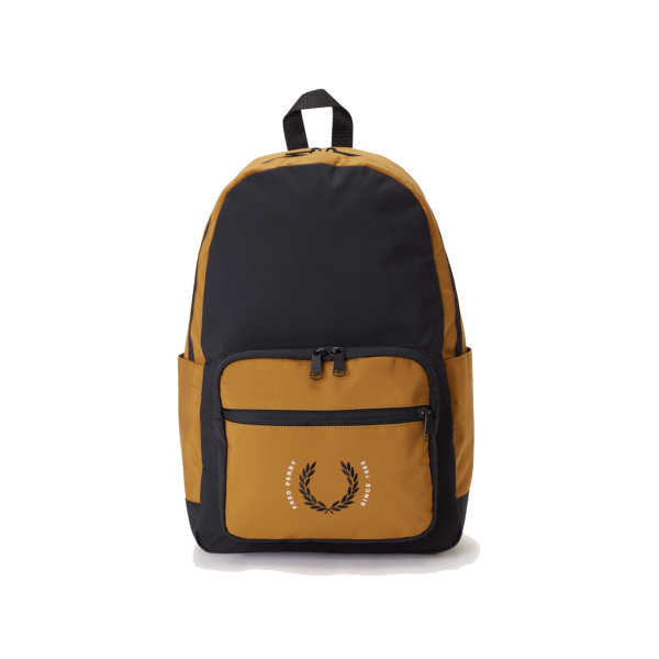 Fred Perry - Contrast Ripstop Rugzak - Zwart/ Caramel