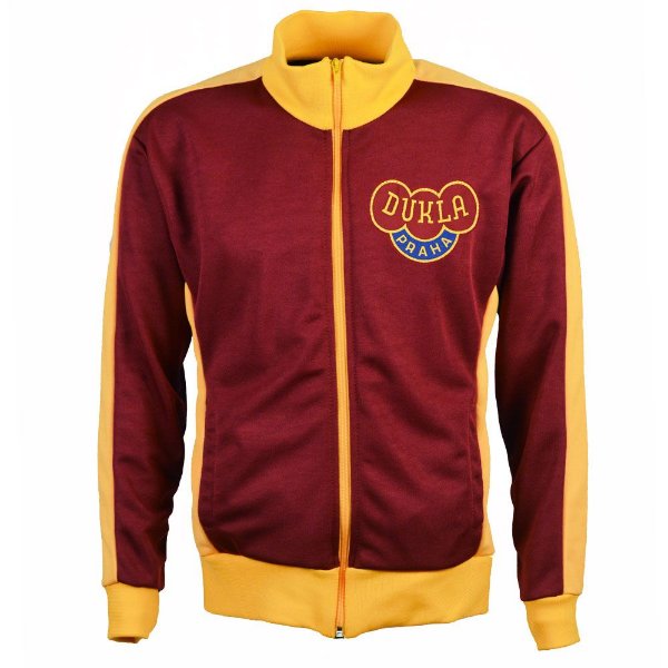 Dukla Prague Retro Track Jacket - Claret/ Maroon