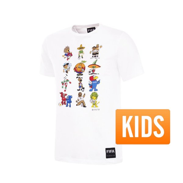 COPA Football - World Cup Collage Mascot T-Shirt - White - Kids