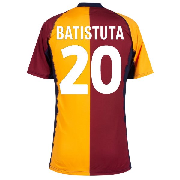 AS Roma 2001 - 02 Retro Football Shirt + Batistuta 20