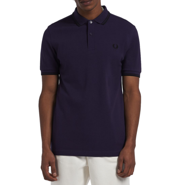 Fred Perry - Twin Tipped Poloshirt - Paars/ Zwart