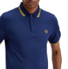 Fred Perry - Twin Tipped Poloshirt - French Navy/ Golden Hour