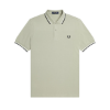 Fred Perry - Twin Tipped Shirt - Seagrass/ Snow White/ Black