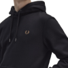 Fred Perry - Graphic Large Laurel Wreath Print Hooded Sweatshirt - Black