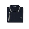 Fred Perry - Twin Tipped Poloshirt - Navy/ Snow White/ Seagrass