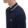 Fred Perry - Twin Tipped Poloshirt - Navy/ Snow White/ Seagrass