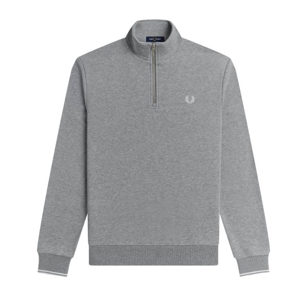 Fred Perry - Half Zip Sweater - Steel Marl