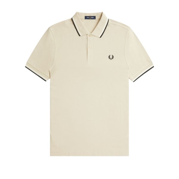 Fred Perry - Twin Tipped Poloshirt - Oatmeal/ Ecru/ Black