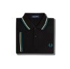 Fred Perry - Twin Tipped Poloshirt - Black/ Ice Cream/ Cyber Blue