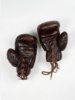 Immagine di JW & Sons - Guantoni da boxe in pelle vintage 1920 - Marrone scuro