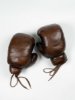 Immagine di JW & Sons - Guantoni da boxe in pelle vintage 1920 - Marrone scuro