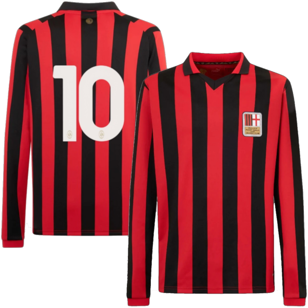 Immagine di Maglia da Calcio Autentica del 125° Anniversario AC Milan + 10
