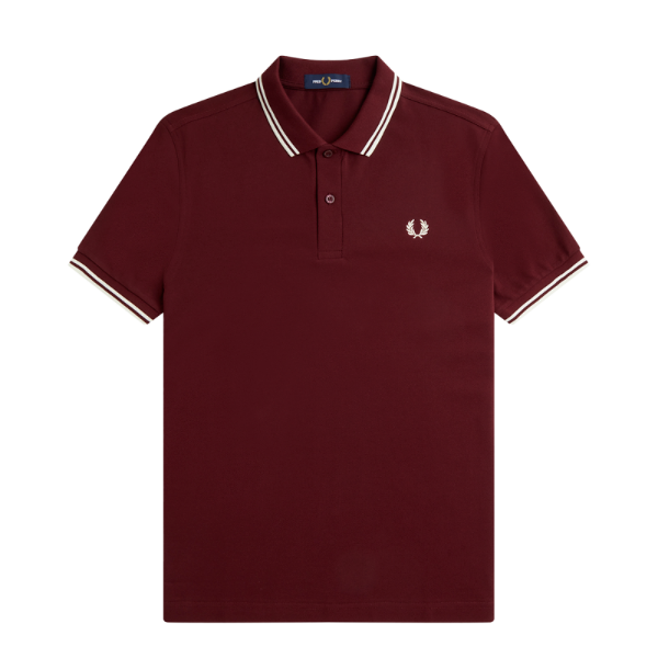 Immagine di Fred Perry -  Polo Twin Tipped - Oxblood/ Ecru