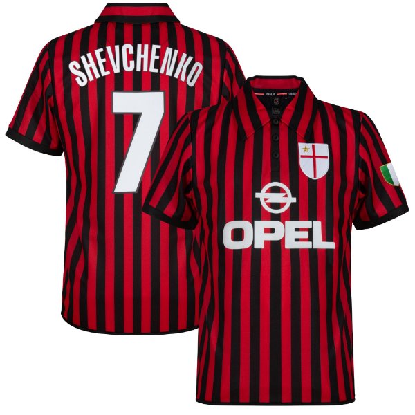 AC Milan Centenary Retro Football Shirt 2000 + Shevchenko 7