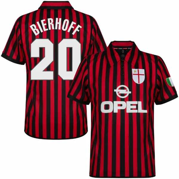 Immagine di Maglia da calcio retrò del centenario dell’AC Milan 2000 + Bierhoff 20