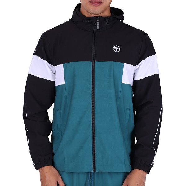 Sergio Tacchini - Caspio Trainingsjack - Zwart/ Mediterraans